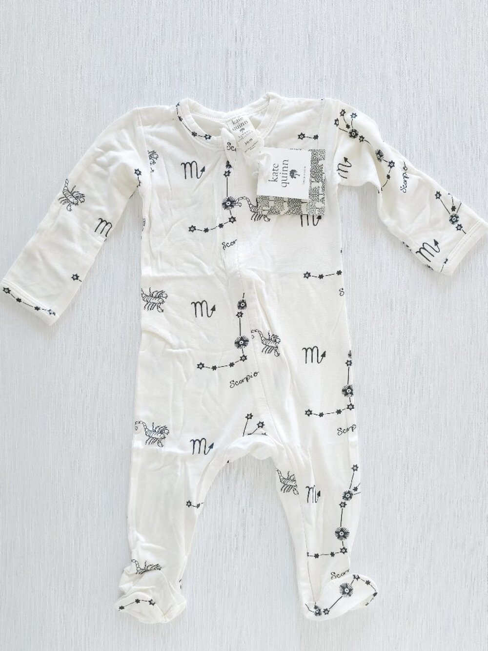 Kate Quinn Scorpio Long Sleeve Zipper Footie 3-6 Months New